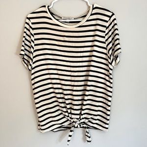 Green-and-White Striped T-shirt